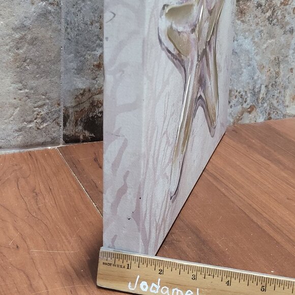 Starfish Scallop Shell Painting Canvas Hanging Wall Art Sea life Beach Decor - Picture 11 of 12